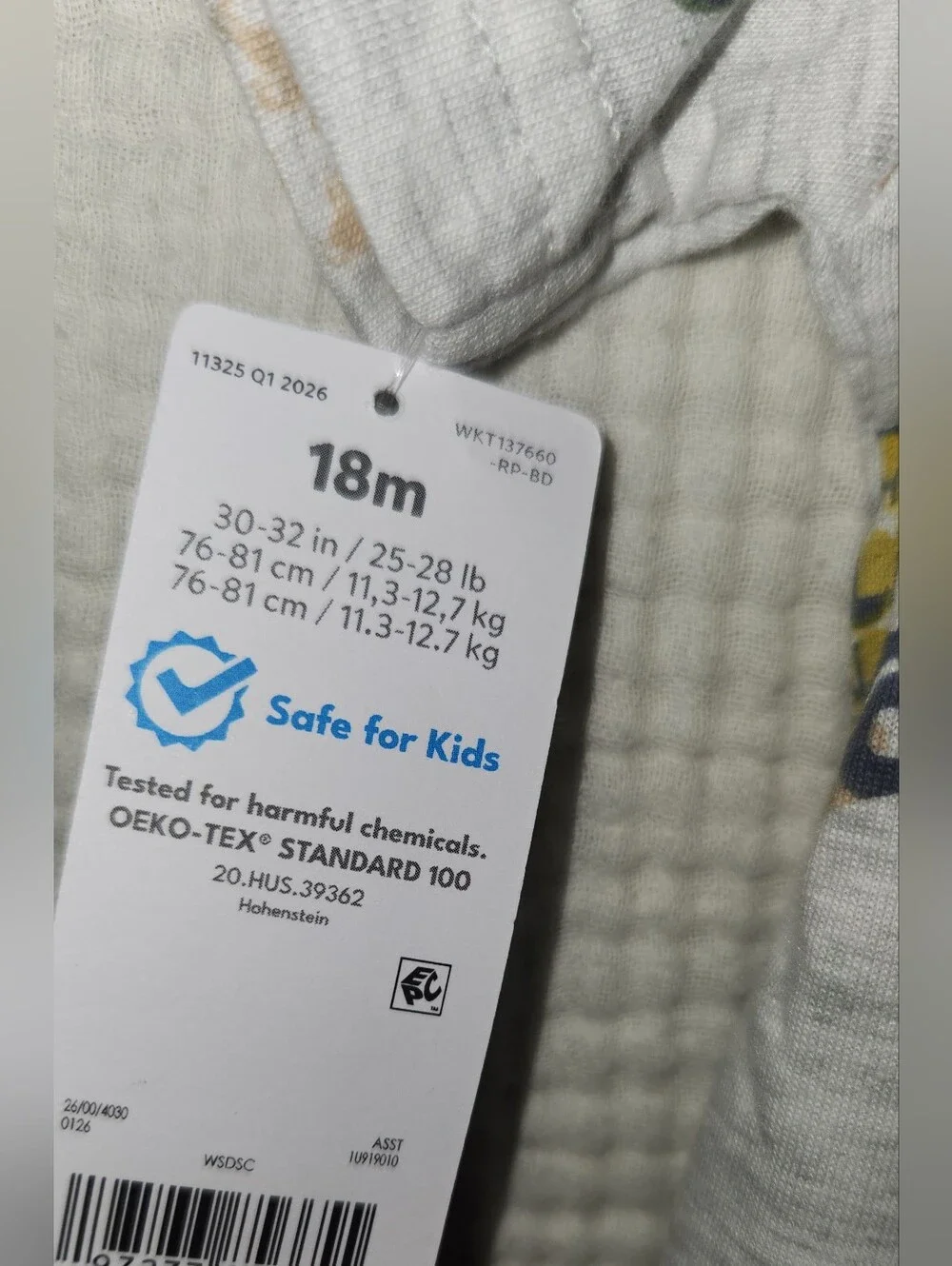 Carter's Child Of Mine Baby Boy Short Sleeves Romper 18M NWT Light Gray Trucks